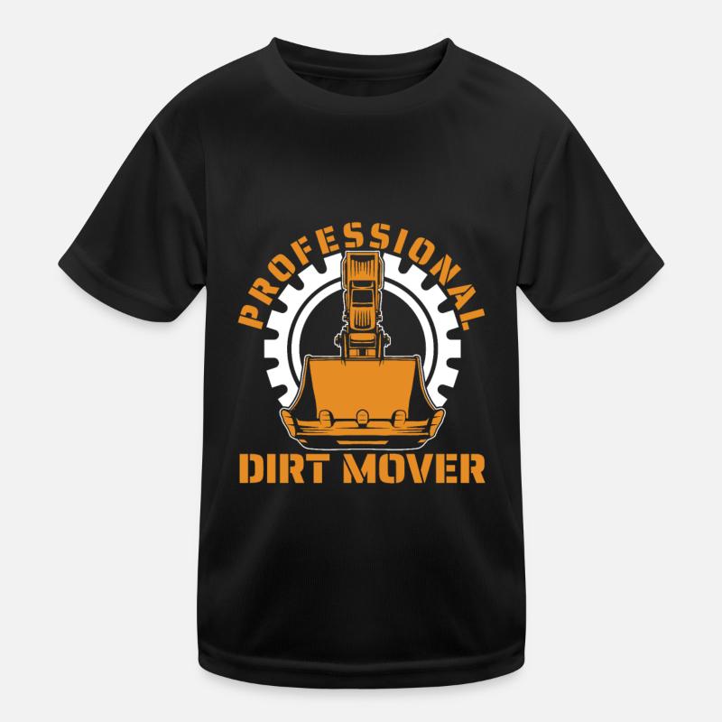 Excavator Operator Kids Functional T-Shirt