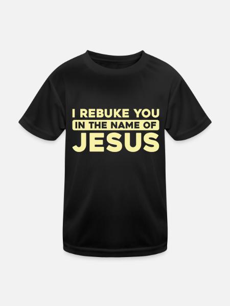 Christ Christentum - Kinder Funktions-T-Shirt - Schwarz - Vorne