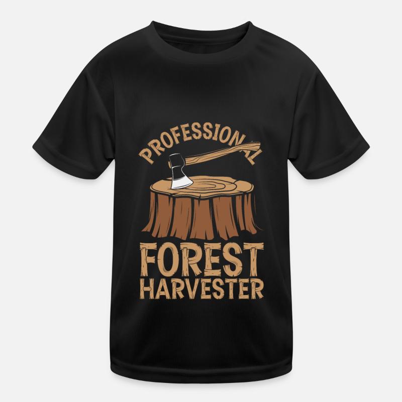 Déchiqueteuses de bois, travailleurs forestiers, bûcherons T-shirt sport Enfant