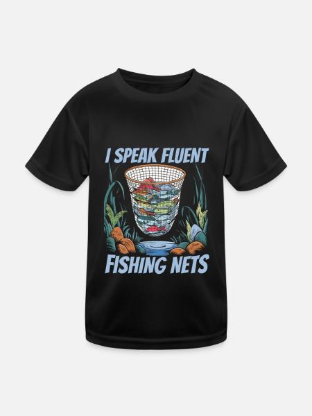 Pêcheur - T-shirt sport Enfant - noir - Devant