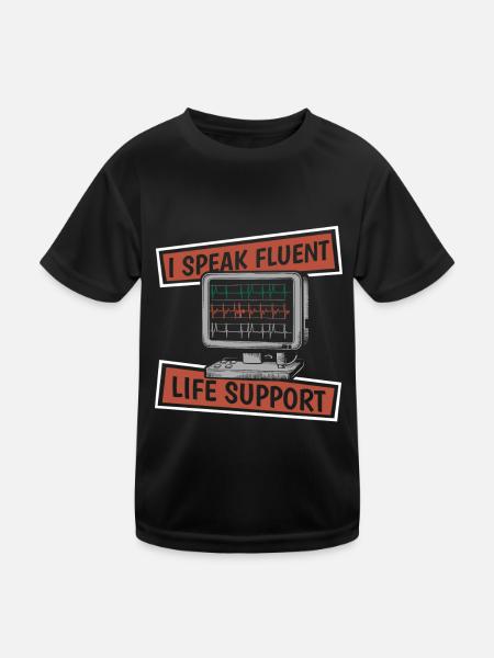Intensive care nurse - Kids Functional T-Shirt - black - Front