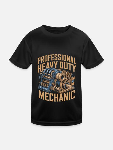 Mécanicien de machinerie lourde - T-shirt sport Enfant - noir - Devant
