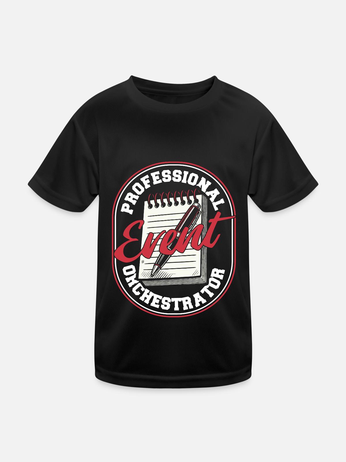 Event planner - Kids Functional T-Shirt - black - Front
