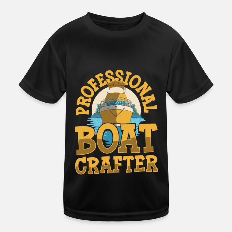 Bootsbauer - Kinder Funktions-T-Shirt - Schwarz