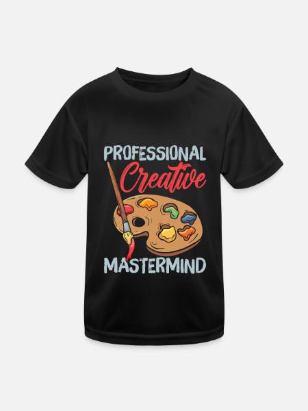 Art Director - Kinder Funktions-T-Shirt - Schwarz - Vorne