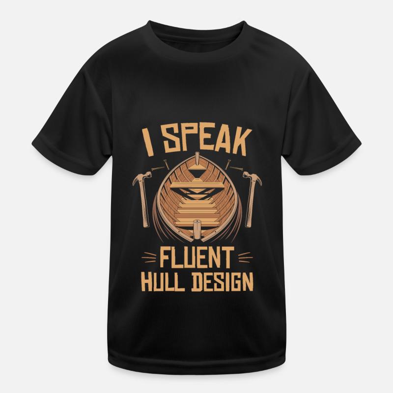 Bootsbauer - Kinder Funktions-T-Shirt - Schwarz