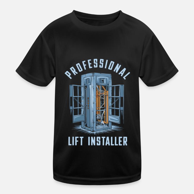 Elevator Installer Kids Functional T-Shirt