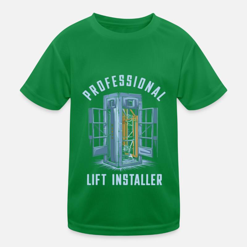 Elevator Installer Kids Functional T-Shirt