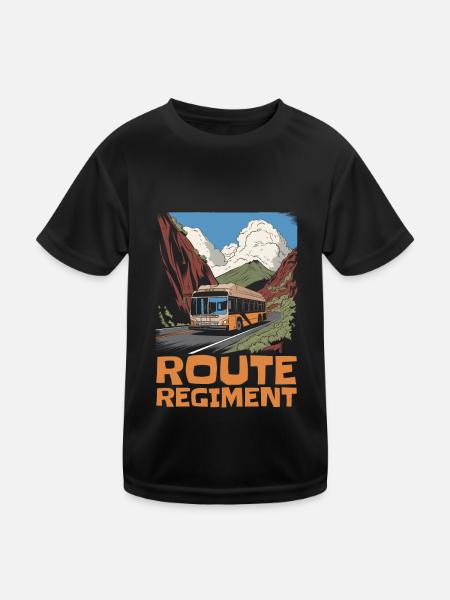 Bus Bus Driver Team - Kids Functional T-Shirt - black - Front