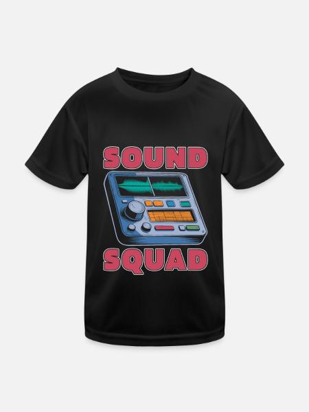 Équipe de l’analyseur audio - T-shirt sport Enfant - noir - Devant