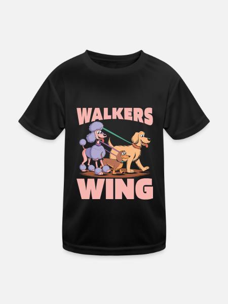 Équipe maître-chien - T-shirt sport Enfant - noir - Devant