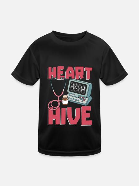 Équipe de cardiologues - T-shirt sport Enfant - noir - Devant