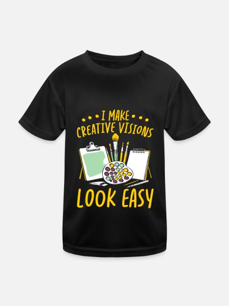 Art Director - Kinder Funktions-T-Shirt - Schwarz - Vorne