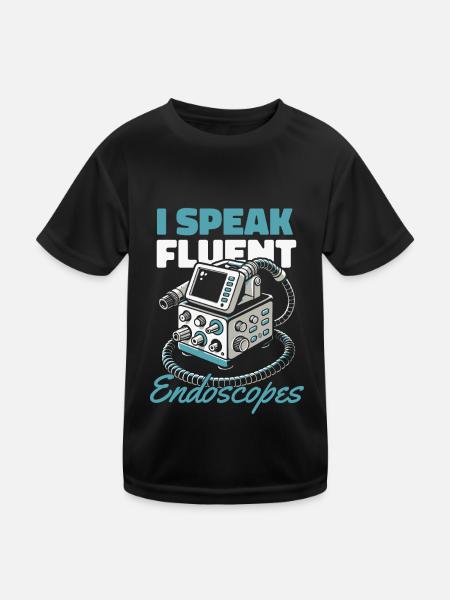 Krankenschwester Gastroenterologie - Kinder Funktions-T-Shirt - Schwarz - Vorne