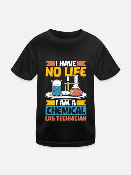 Assistant de laboratoire chimique - T-shirt sport Enfant - noir - Devant