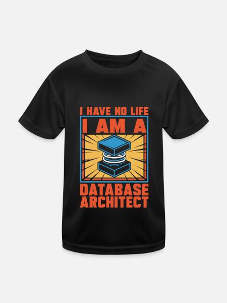 Architecte de bases de données - T-shirt sport Enfant - noir - Devant