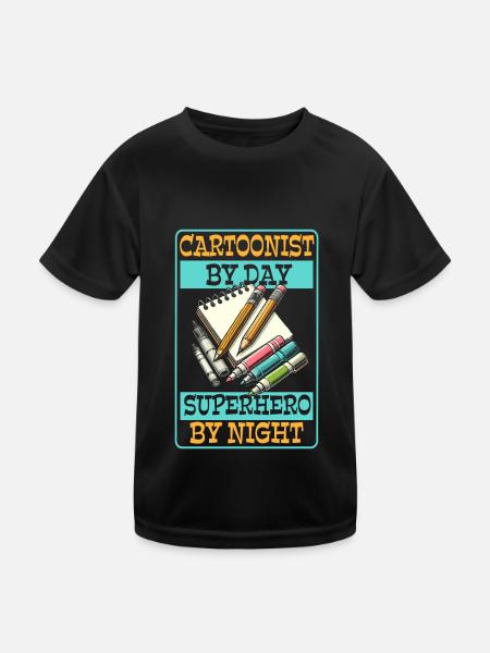 Dessinateur - T-shirt sport Enfant - noir - Devant