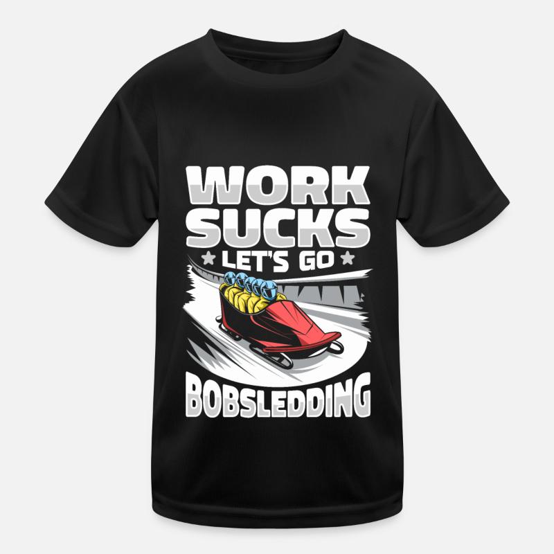 Bobfahren Kinder Funktions-T-Shirt