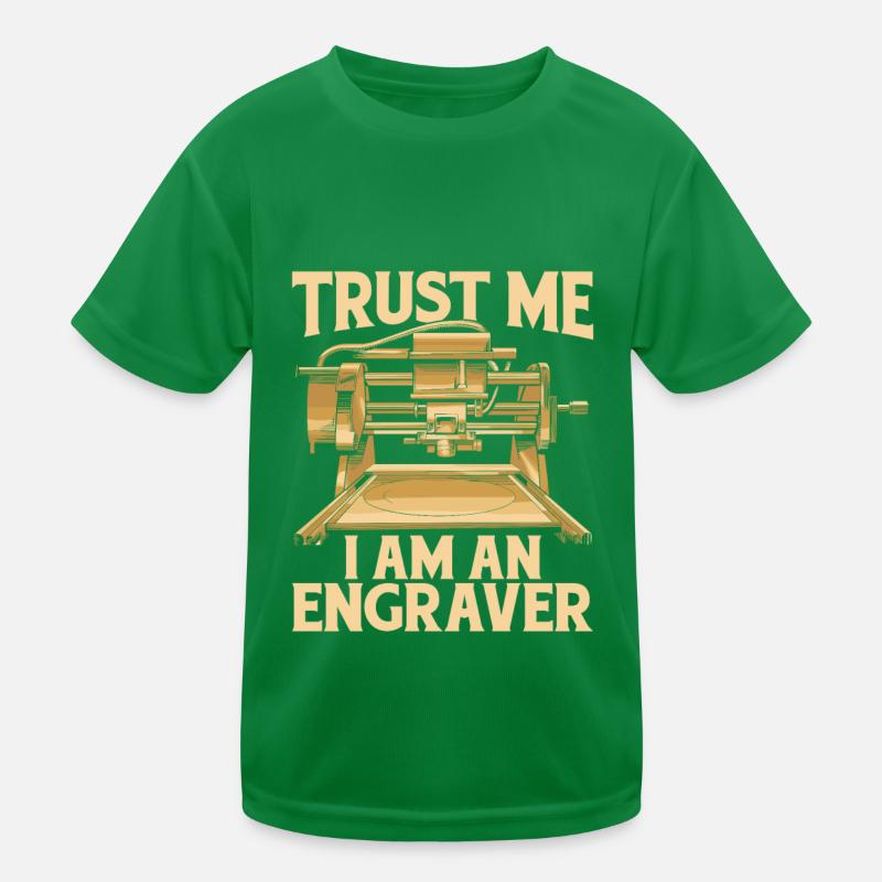 Graveur Kinder Funktions-T-Shirt
