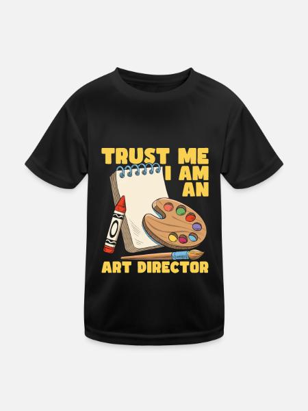 Art Director - Kinder Funktions-T-Shirt - Schwarz - Vorne