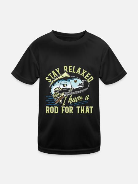 Pêcheur - T-shirt sport Enfant - noir - Devant
