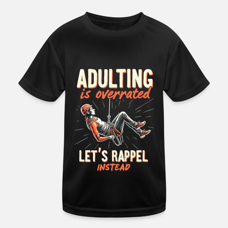 Canyoning Rappelling Kids Functional T-Shirt