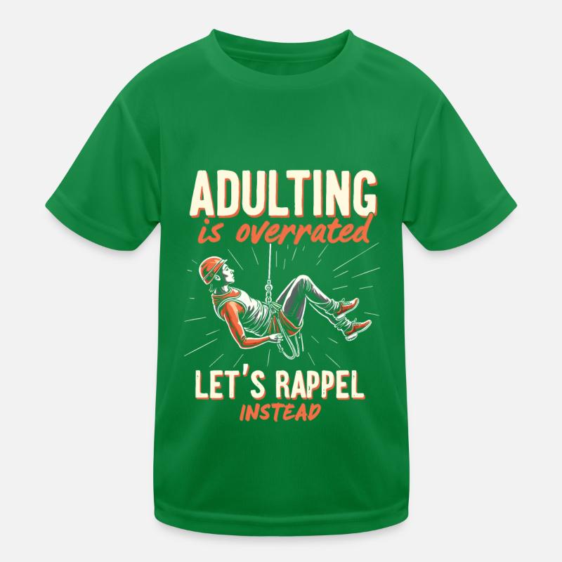 Canyoning Rappelling Kids Functional T-Shirt