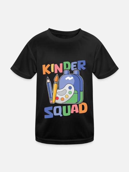 Grundschullehrer Grundschule Lehrer Kader - Kinder Funktions-T-Shirt - Schwarz - Vorne