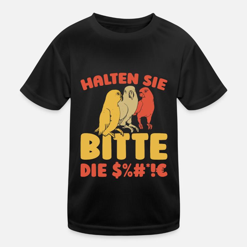 Parrot Please shut up Kids Functional T-Shirt