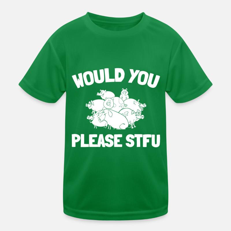 Pig Pig Farmer Stfu Kids Functional T-Shirt