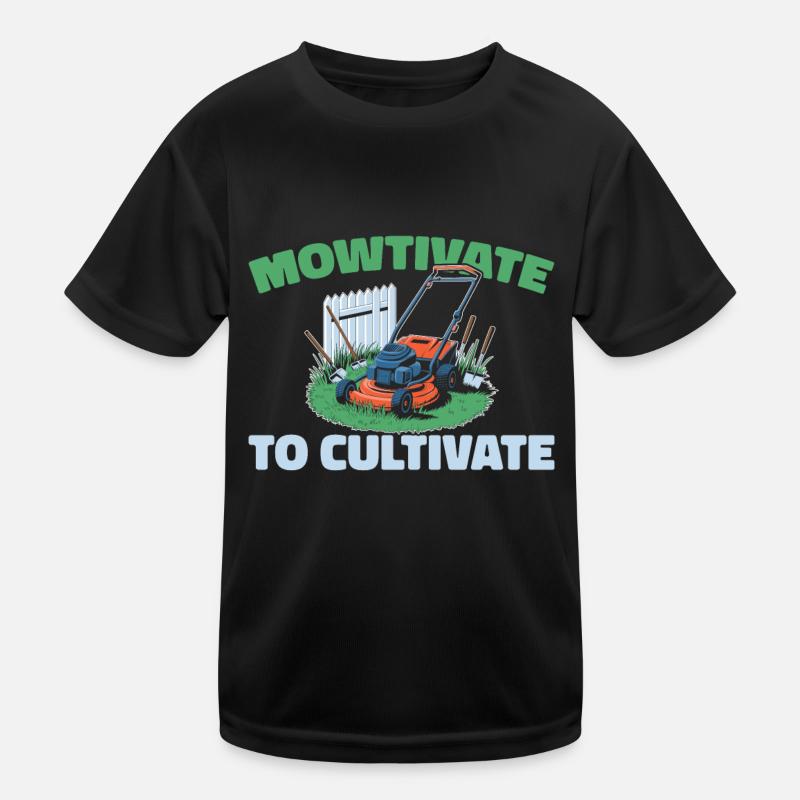 Rasenmäher Mähen Kinder Funktions-T-Shirt