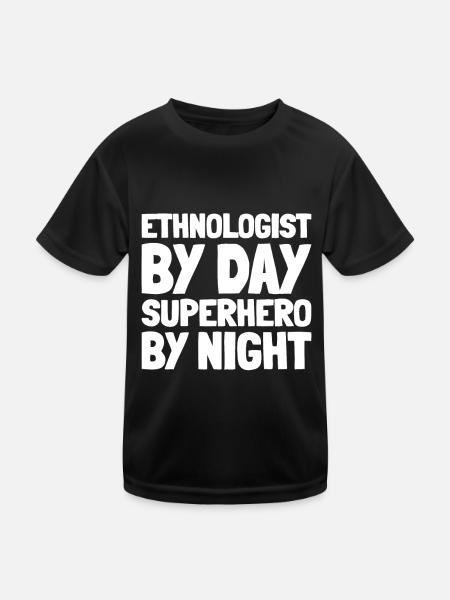 Ethnologue - T-shirt sport Enfant - noir - Devant