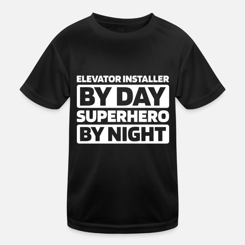 Elevator Installer Kids Functional T-Shirt
