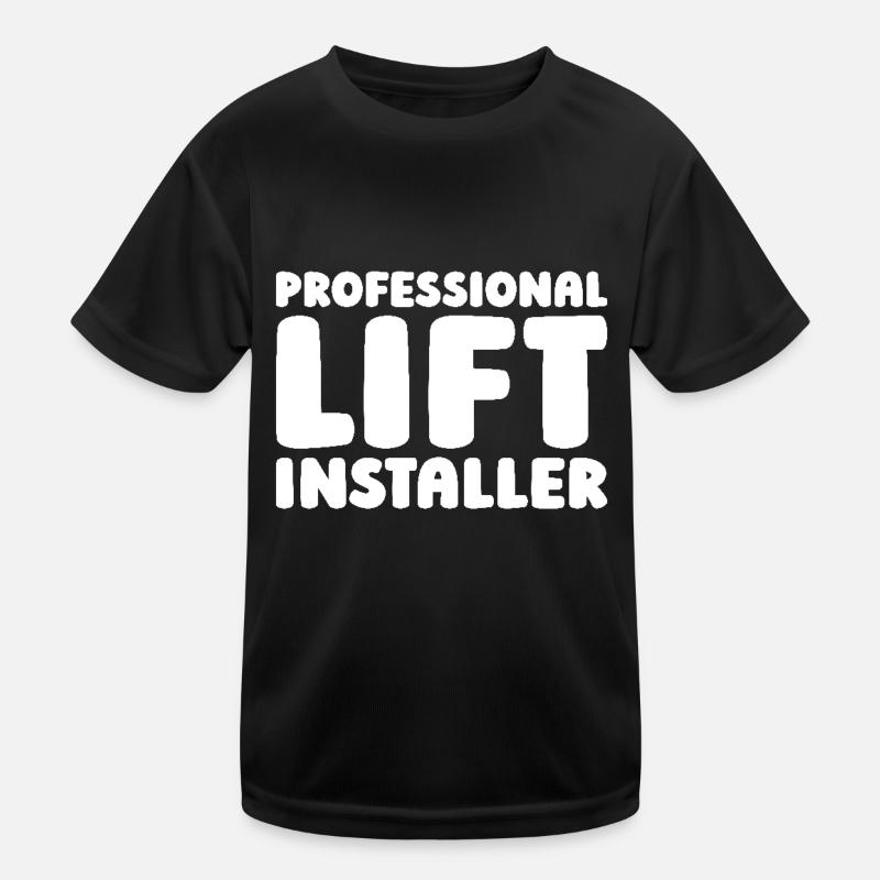 Elevator Installer Kids Functional T-Shirt