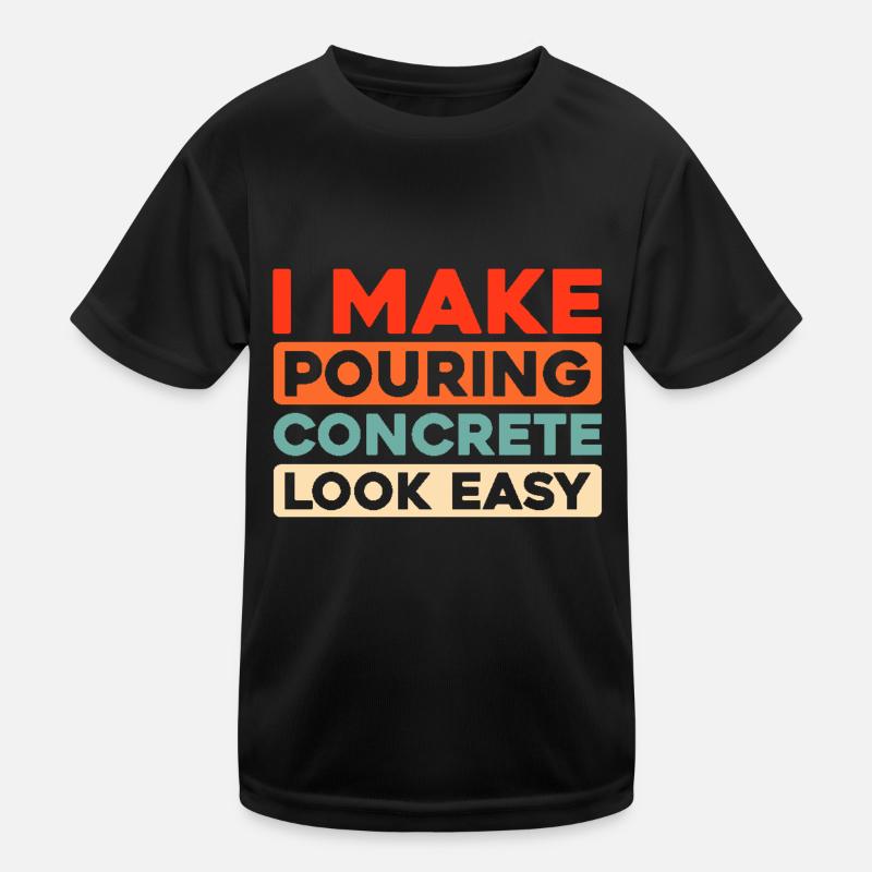 Concrete workers Kids Functional T-Shirt
