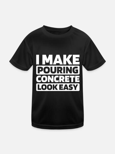 Bétonniers - T-shirt sport Enfant - noir - Devant