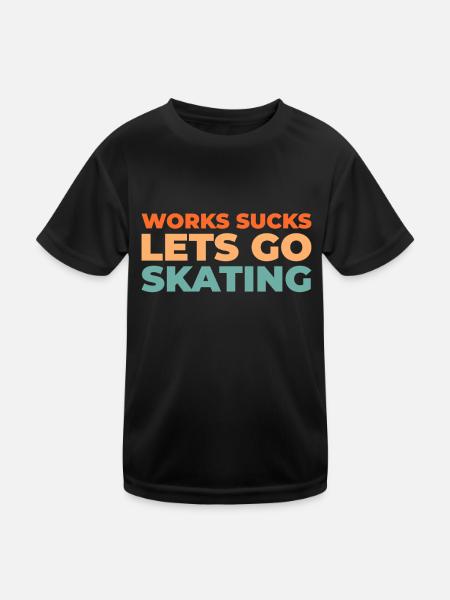 Figure skating figure skater - Kids Functional T-Shirt - black - Front