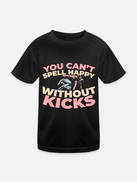 Capoeira Danse martiale - T-shirt sport Enfant - noir - Devant