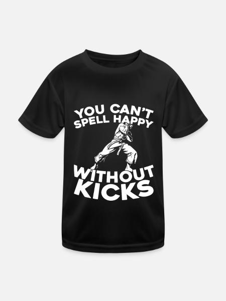 Capoeira Danse martiale - T-shirt sport Enfant - noir - Devant