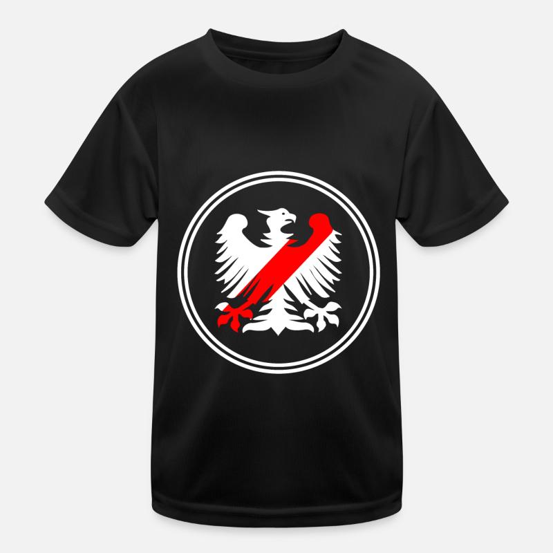 Der polnische Adler - Kinder Funktions-T-Shirt - Schwarz