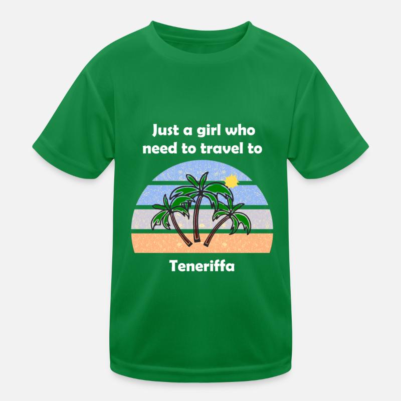 Urlaub in Teneriffa Kinder Funktions-T-Shirt
