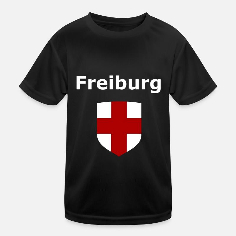 Die Freiburger - Kinder Funktions-T-Shirt - Schwarz