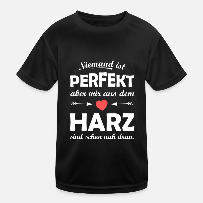 Zuhause im Harz - Kinder Funktions-T-Shirt - Schwarz