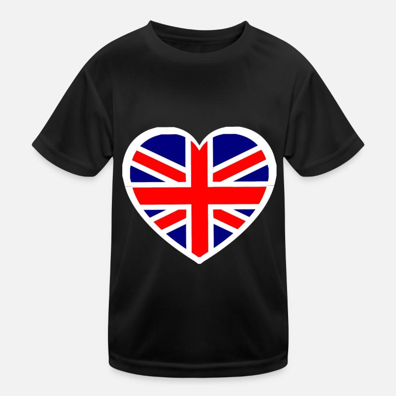 The British Heart - Kids Functional T-Shirt - black