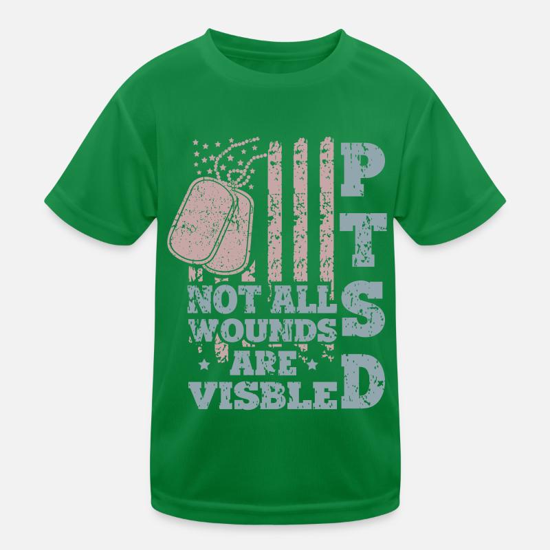 PTSD Not All Wounds are Visible Kids Functional T-Shirt