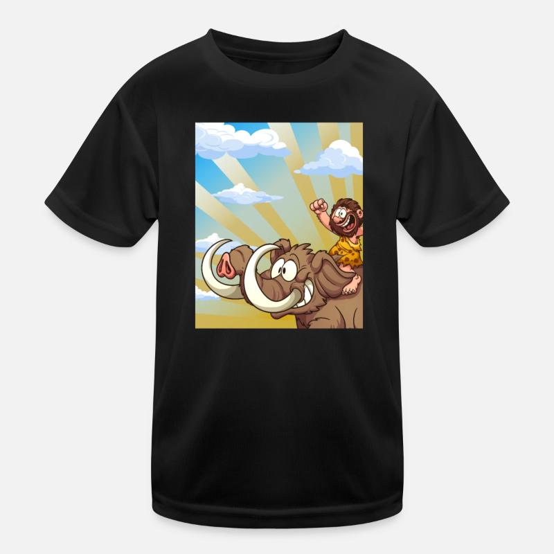 Mammut I Eiszeit I Elefanten I Geschenk - Kinder Funktions-T-Shirt - Schwarz