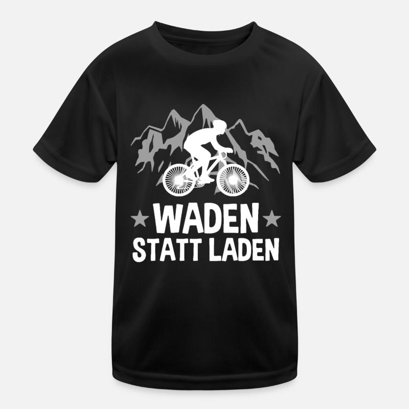 WADEN STATT LADEN - MTB Radfahrer Mountainbike Kinder Funktions-T-Shirt