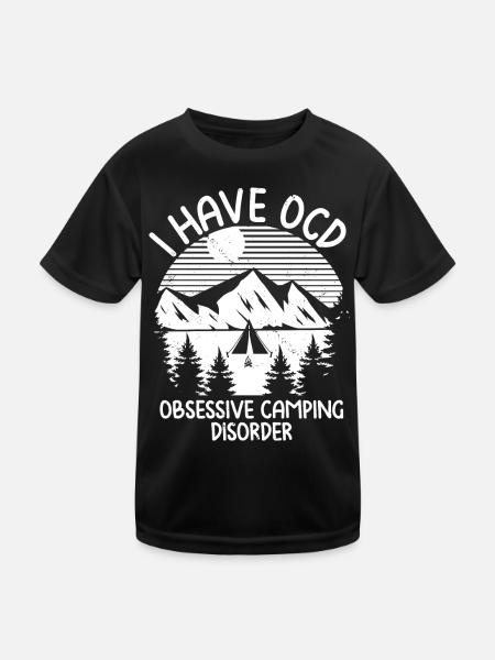 Drôles de dictons de camping | Cadeaux Nature Camping-car - T-shirt sport Enfant - noir - Devant