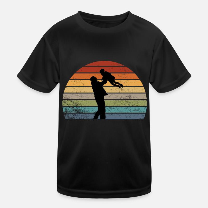 Vater und Tochter Kinder Funktions-T-Shirt