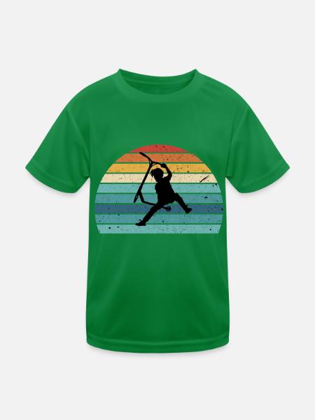 Freestyle-Roller - Kinder Funktions-T-Shirt - Kelly Green - Vorne
